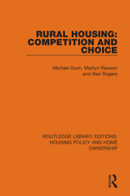 Rural Housing: Competition and Choice - 9780367678180 by Michael Dunn, Marilyn Rawson, Alan Rogers, 9780367678180