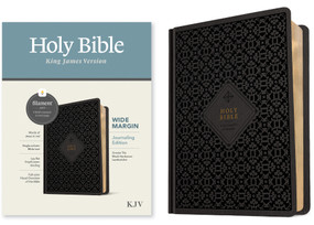 KJV Wide Margin Bible, Filament Enabled (Hardcover LeatherLike, Ornate Tile Black, Red Letter) by Tyndale, 9781496479242