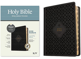 KJV Wide Margin Bible, Filament Enabled (Hardcover LeatherLike, Ornate Tile Black, Indexed, Red Letter) by Tyndale, 9781496479259