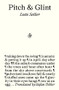Pitch & Glint by Lutz Seiler, Stefan Tobler, 9781913505769