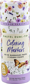 Studio Series Dual-Tip Pastel Coloring Markers Tube Set  (24-colors) by Peter Pauper Press, Inc., 9781441342515