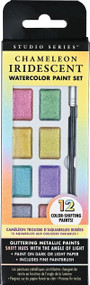 Studio Series Chameleon Iridescent Watercolor Paint Set - 12 colors by Peter Pauper Press, Inc., 9781441342560