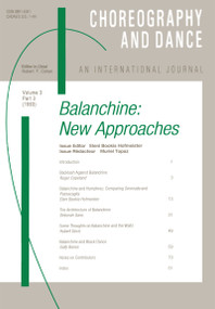 Balanchine (A special issue of the journal Choreography and Dance) by Eleni Hofmeister, 9783718654291