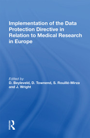 Implementation of the Data Protection Directive in Relation to Medical Research in Europe - 9781138356061 by D. Townend, S. Rouille-Mirza, J. Wright, D. Beyleveld, 9781138356061