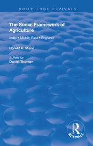 The Social Framework of Agriculture - 9780367150488 by Harold H. Mann, 9780367150488
