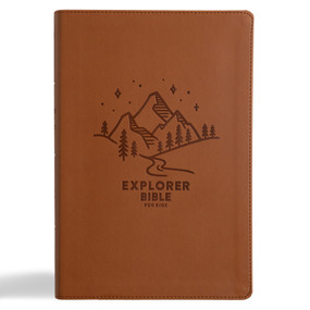KJV Explorer Bible for Kids, Brown LeatherTouch, Indexed (Placing God's Word in the Middle of God's World) by Holman Bible Publishers, 9798384502265