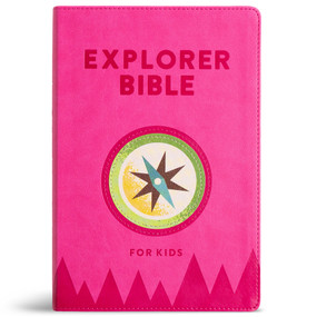 KJV Explorer Bible for Kids, Bubble Gum LeatherTouch (Placing God's Word in the Middle of God's World) by Holman Bible Publishers, 9798384502272