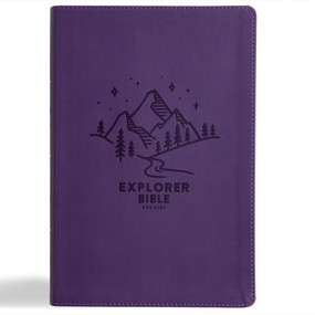 KJV Explorer Bible for Kids, Purple LeatherTouch (Placing God's Word in the Middle of God's World) by Holman Bible Publishers, 9798384502296