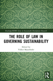 The Role of Law in Governing Sustainability - 9780367746377 by Volker Mauerhofer, 9780367746377
