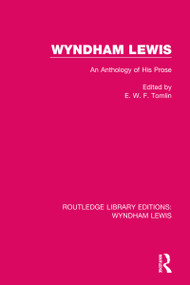 Wyndham Lewis (An Anthology of His Prose) - 9781032119212 by E. W. F. Tomlin, 9781032119212