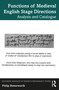Functions of Medieval English Stage Directions (Analysis and Catalogue) by Philip Butterworth, 9781032146621