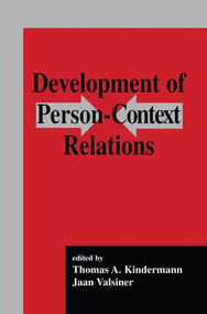 Development of Person-context Relations - 9781138876491 by Thomas A. Kindermann, Jaan Valsiner, 9781138876491