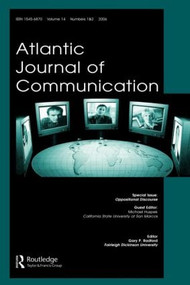 Oppositional Discourses Ajc V14 1&2 by Gary P. Radford, 9780805893830