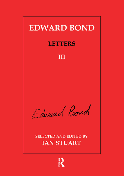 Edward Bond: Letters 3 by Ian Stuart, 9783718657490