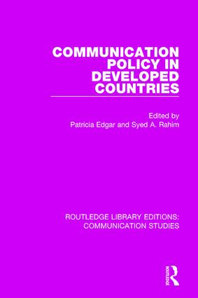 Communication Policy in Developed Countries - 9781138959460 by Patricia Edgar, Syed A. Rahim, 9781138959460
