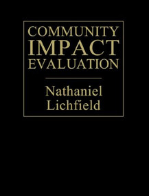 Community Impact Evaluation (Principles And Practice) by Nathaniel Lichfield, 9781857282382