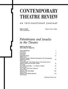 Palestinians and Israelis in the Theatre by Dan Urian, 9783718657094