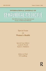 -Special Issue on Women's Health (A Special Issue of the International Journal of Behavioral Medicine) by Lynda H. Powell, Karen A. Matthews, 9780805896473