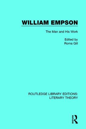 William Empson (The Man and His Work) - 9781138683570 by Roma Gill, 9781138683570