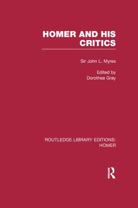 Homer and His Critics - 9781138971967 by John Myres, 9781138971967