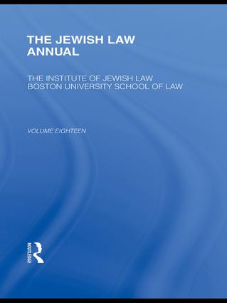 The Jewish Law Annual Volume 18 - 9781138973824 by Berachyahu Lifshitz, 9781138973824