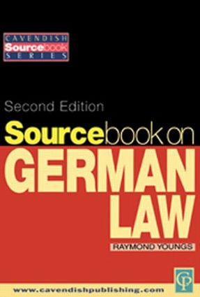 Sourcebook on German Law by Raymond Youngs, 9781859416785