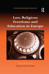 Law, Religious Freedoms and Education in Europe - 9781138261389 by Myriam Hunter-Henin, 9781138261389
