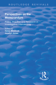 Perspectives on the Memorandum - 9781138332874 by Helen Westcott, Jocelyn Jones, 9781138332874