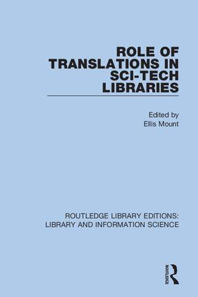 Role of Translations in Sci-Tech Libraries - 9780367364540 by Ellis Mount, 9780367364540