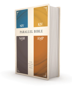 NIV, KJV, NASB, Amplified, Parallel Bible, Hardcover (Four Bible Versions Together for Study and Comparison) by Zondervan, 9780310446880