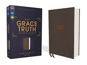 NIV, The Grace and Truth Study Bible (Trustworthy and Practical Insights), Cloth over Board, Gray, Red Letter, Comfort Print by R. Albert Mohler, Jr., Zondervan, 9780310447139