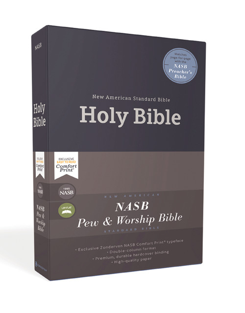 NASB, Church Bible (Pew Bible), Hardcover, Blue, 1995 Text, Comfort Print by Zondervan, 9780310451051