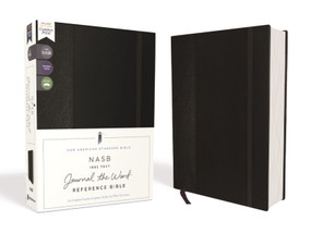 NASB, Journal the Word Reference Bible, Hardcover, Black, Elastic Closure, Red Letter, 1995 Text, Comfort Print by Zondervan, 9780310451198