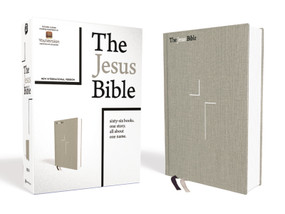 The Jesus Bible, NIV Edition, Cloth over Board, Gray Linen, Comfort Print by Passion Publishing, Louie Giglio, Zondervan, 9780310452195