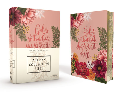 NIV, Artisan Collection Bible, Women's Bible with Journaling Space, Cloth over Board, Pink Floral, Designed Edges under Gilding, Red Letter, Comfort.. by Zondervan, 9780310453338