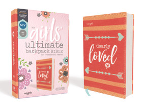 NIV, Girls' Ultimate Backpack Bible, Faithgirlz Edition, Compact, Flexcover, Coral, Red Letter, Comfort Print by Zondervan, 9780310455073