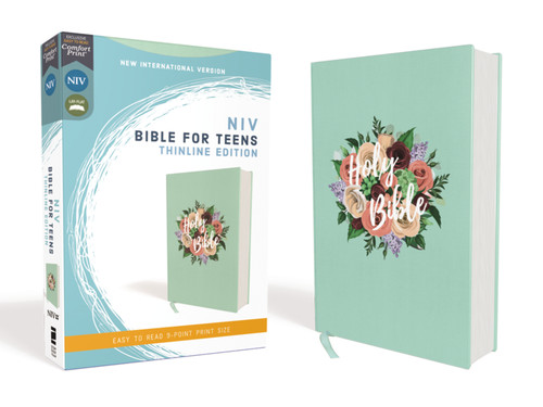 NIV, Bible for Teens, Thinline Edition, Cloth over Board, Floral, Red Letter, Comfort Print by Zondervan, 9780310455110