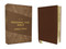 NIV, Personal Size Bible, Large Print, Genuine Leather, Buffalo, Brown, Red Letter, Art Gilded Edges, Comfort Print by  Zondervan, 9780310455950