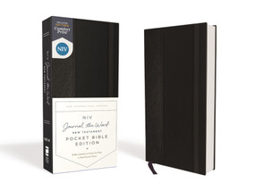 NIV, Journal the Word New Testament (Perfect for Note-Taking), Pocket Bible Edition, Hardcover, Black, Red Letter, Comfort Print by Zondervan, 9780310458142