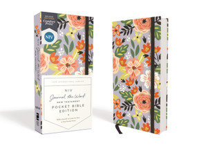 NIV, Journal the Word New Testament (Perfect for Note-Taking), Pocket Bible Edition, Hardcover, Floral, Red Letter, Comfort Print by Zondervan, 9780310458159