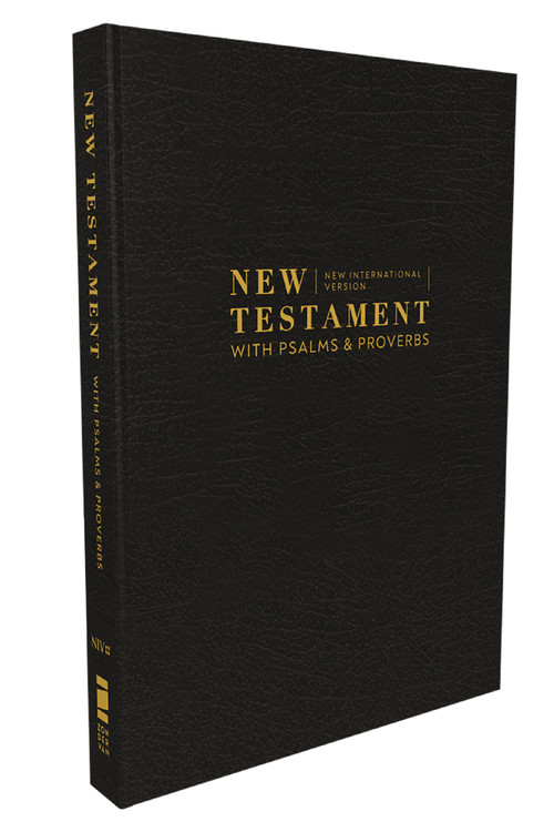 NIV, New Testament with Psalms and Proverbs, Pocket-Sized, Paperback, Black, Comfort Print by Zondervan, 9780310463955