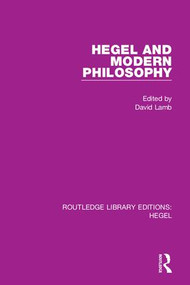Hegel and Modern Philosophy - 9780367408411 by David Lamb, 9780367408411
