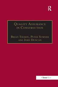 Quality Assurance in Construction - 9781138263185 by Brian Thorpe, Peter Sumner, 9781138263185