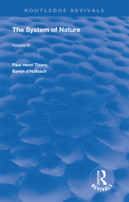 The System of Nature (Volume III) - 9780367245085 by Paul Henri Thiery, 9780367245085