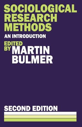 Sociological Research Methods - 9780878558148 by Martin Bulmer, 9780878558148