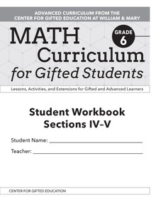 Math Curriculum for Gifted Students - 9781646320325 by Clg Of William And Mary/Ctr Gift Ed, James M. Moroney, 9781646320325