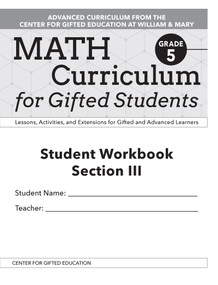 Math Curriculum for Gifted Students - 9781646320288 by Clg Of William And Mary/Ctr Gift Ed, Margaret McKowen Patti Jess, 9781646320288