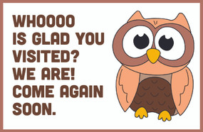 Visitor Postcard: Come Again (Package of 25) (Whoooo is Gload You Visited?) by Broadman Church Supplies Staff, 9781087765426