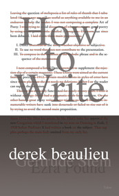 How to Write by Derek Beaulieu, 9780889226296