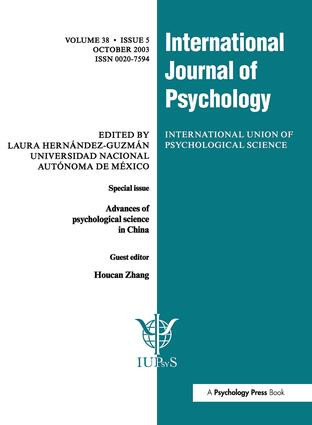 Advances of Psychological Science in China (A Special Issue of the International Journal of Psychology) by Houcan Zhang, 9781841699592